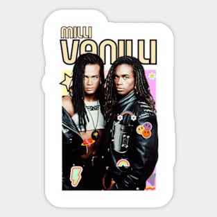 milli vanilli quotes art 90s style retro vintage 80s Sticker